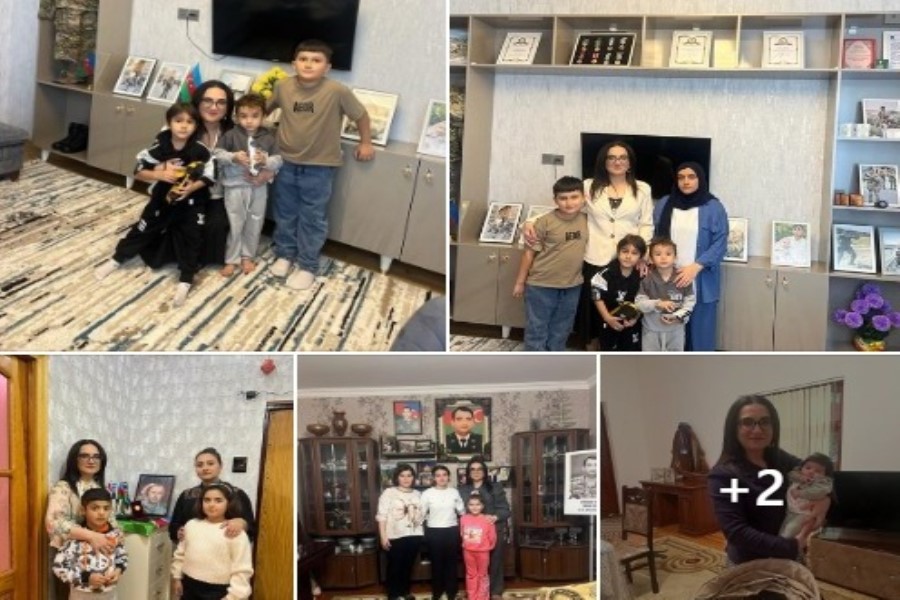 QHT şəhid ailələrini ziyarət edib – FOTOLAR