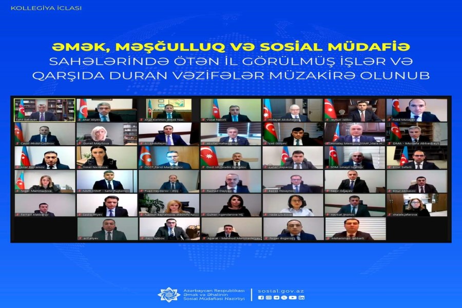 Əmək, məşğulluq və sosial müdafiə sahələrində ötən il görülmüş işlər və qarşıda duran vəzifələr müzakirə olunub