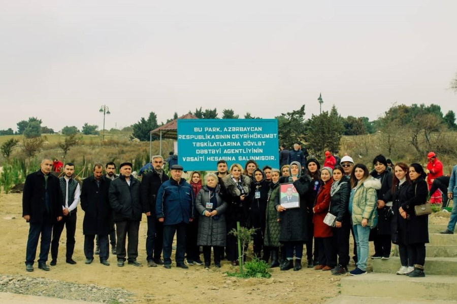 Agentliyin dəstəyi ilə QHT “Şəhidlər Parkı” nın salınmasına start verdi - FOTO