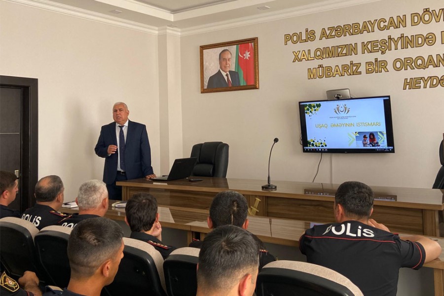 Hacıqabulda uşaq əməyinin istismarı və insan alverinə qarşı mübarizə mövzusunda təlim keçirilib- FOTOLAR