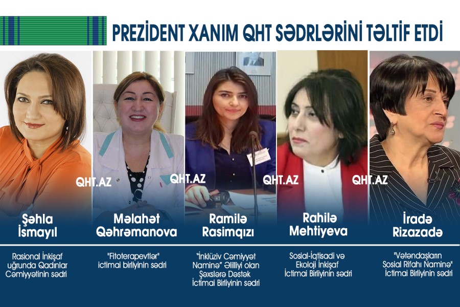 Prezident xanım QHT sədrlərini təltif etdi - SİYAHI