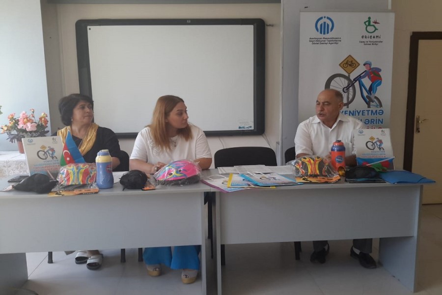 Yeniyetmə velosipedçilərin fərdi təhlükəsizliyi ilə bağlı təqdimat keçirilib - FOTOLAR