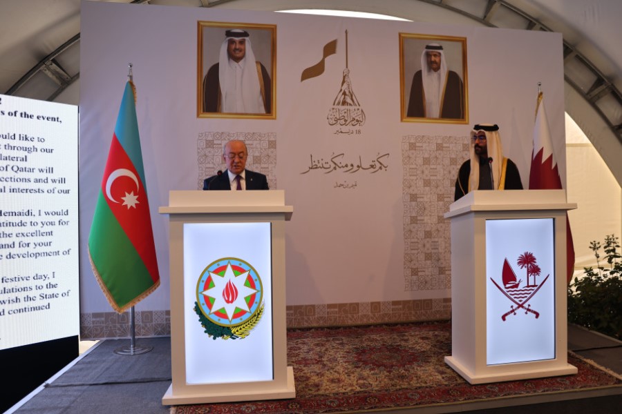 Nazir Kəmaləddin Heydərov Qətər Dövlətinin Milli günü münasibətilə təşkil olunmuş rəsmi qəbulda iştirak edib - FOTOLAR