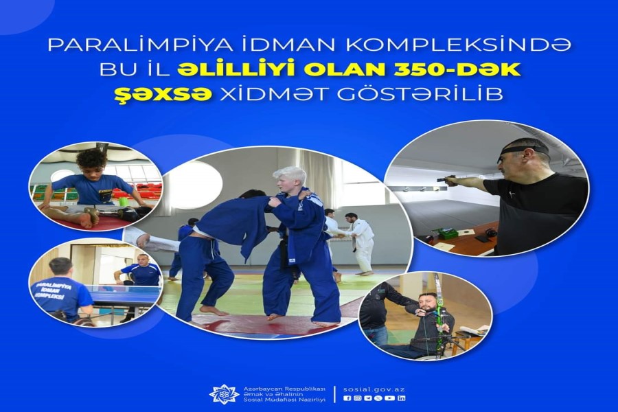 Paralimpiya İdman Kompleksində bu il əlilliyi olan 350-dək şəxsə xidmət göstərilib