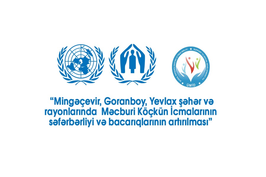 “Ümid” SİD BMT QAK-ın dəstəyi ilə məcburi köçkünlər üçün yeni layihənin icrasına başlayıb