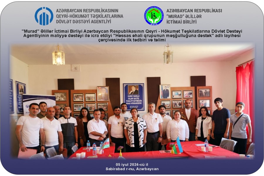 Murad Əlillər İctimai Birliyi icra etdiyi layihəsi çərçivəsində Sabirabad rayonunda təlim keçirdib - FOTOLAR