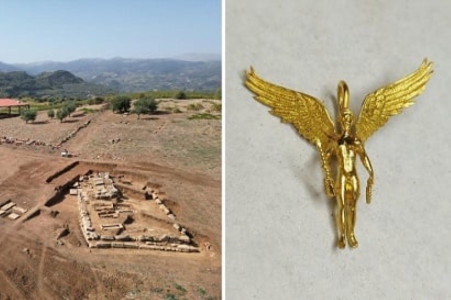 Arxeoloqlar qədim yunan ziyarətgahında nəfis qızıl zinət əşyaları xəzinəsi aşkar ediblər