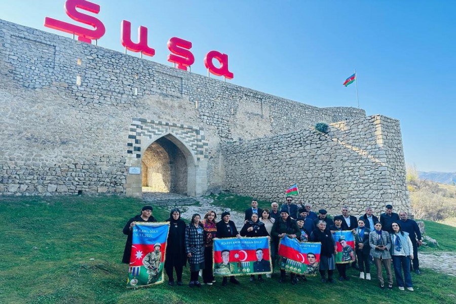 Gədəbəy şəhid ailələrinin üzvlərinin Şuşaya səfəri təşkil olunub - FOTOLAR