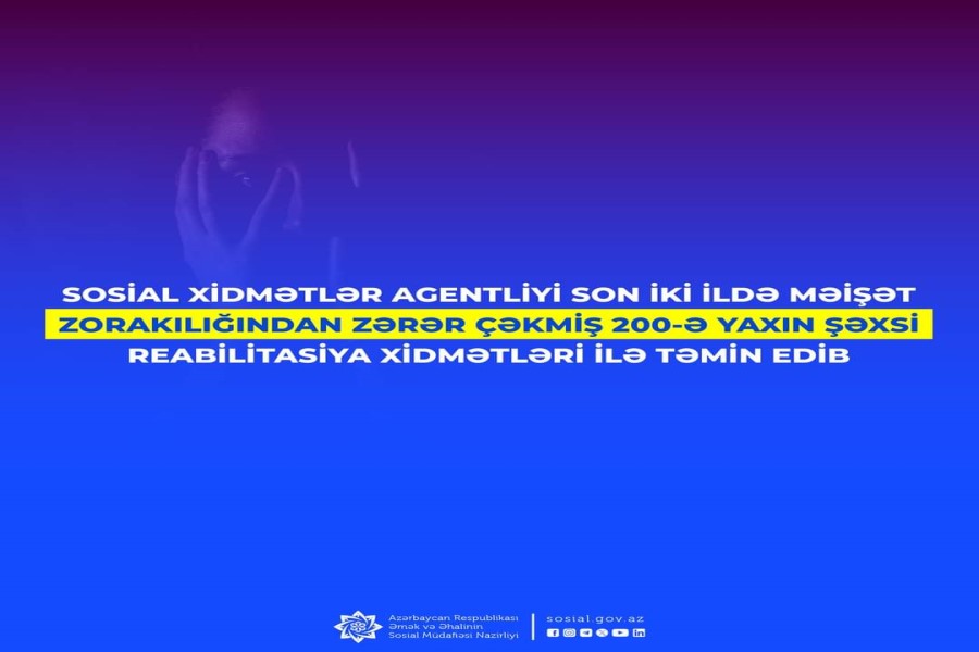 Sosial Xidmətlər Agentliyi son iki ildə məişət zorakılığından zərər çəkmiş 200-ə yaxın şəxsi reabilitasiya xidmətləri ilə təmin edib