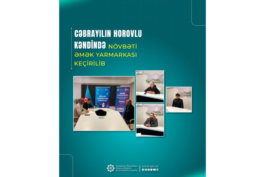 Cəbrayılın Horovlu kəndində növbəti əmək yarmarkası keçirilib