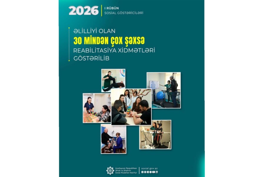 İlk rübdə əlilliyi olan 30 mindən çox şəxsə reabilitasiya xidmətləri göstərilib