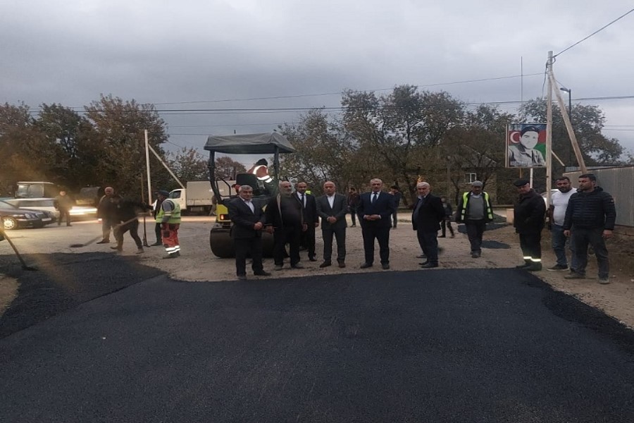 Masallıda küçələrin asfaltlanması davam edir