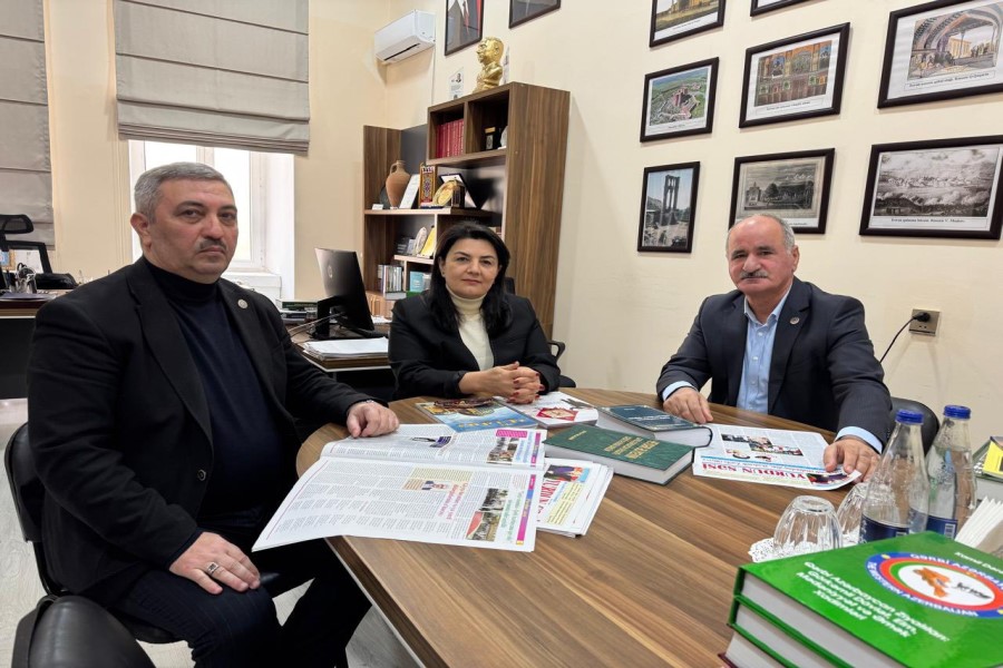 Qərbi Azərbaycan İcmasının Qax rayon nümayəndəsi ADPU-nun Qərbi Azərbaycan Araşdırmalar Mərkəzinin qonağı olub - FOTOLAR