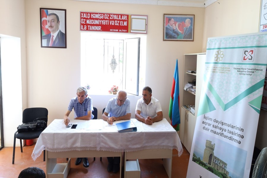 İqlim Dəyişmələrinin Aqrara Sahəyə Təsirinə dair Maarifləndirmə mövzusunda təlim keçirilib - FOTOLAR