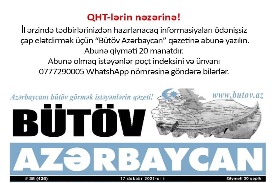 “Bütöv Azərbaycan”dan QHT-lərin üçün cəlbedici TƏKLİF
