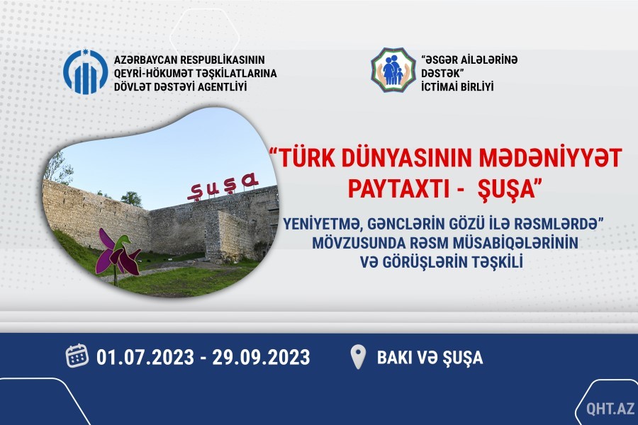 Erməni vandallarının dağıtdığı Şuşanı rəsmlərdə gələcəyə ötürək - FOTOLAR