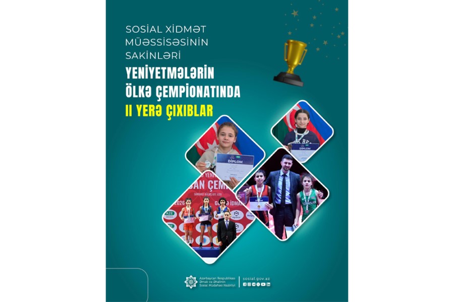 Sosial xidmət müəssisəsinin sakinləri yeniyetmələrin ölkə çempionatında II yerə çıxıblar
