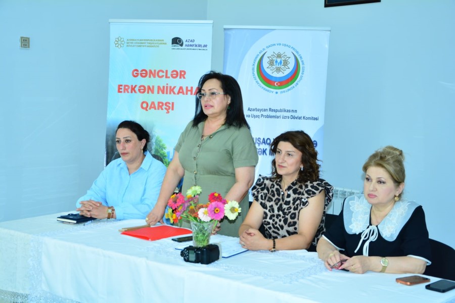 "Gənclər erkən nikaha qarşı" layihəsi çərçivəsində 2 günlük təlim-seminar keçirilib