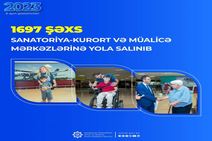 Bu ilin altı ayında 1697 şəxs sanatoriya-kurort və müalicə mərkəzlərinə yola salınıb