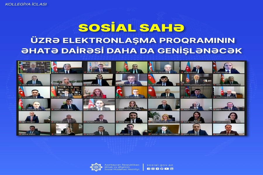 Sosial sahə üzrə elektronlaşma proqramının əhatə dairəsi daha da genişlənəcək