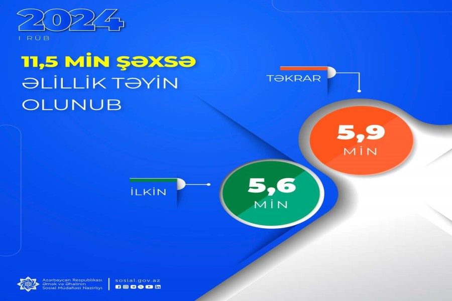 Yanvar-mart aylarında 11,5 min şəxsə əlillik təyin olunub