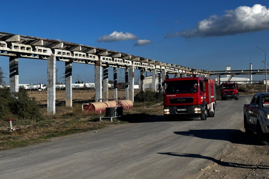 FHN-in Dövlət Yanğından Mühafizə Xidməti yanğın-taktiki təlim - FOTOLAR