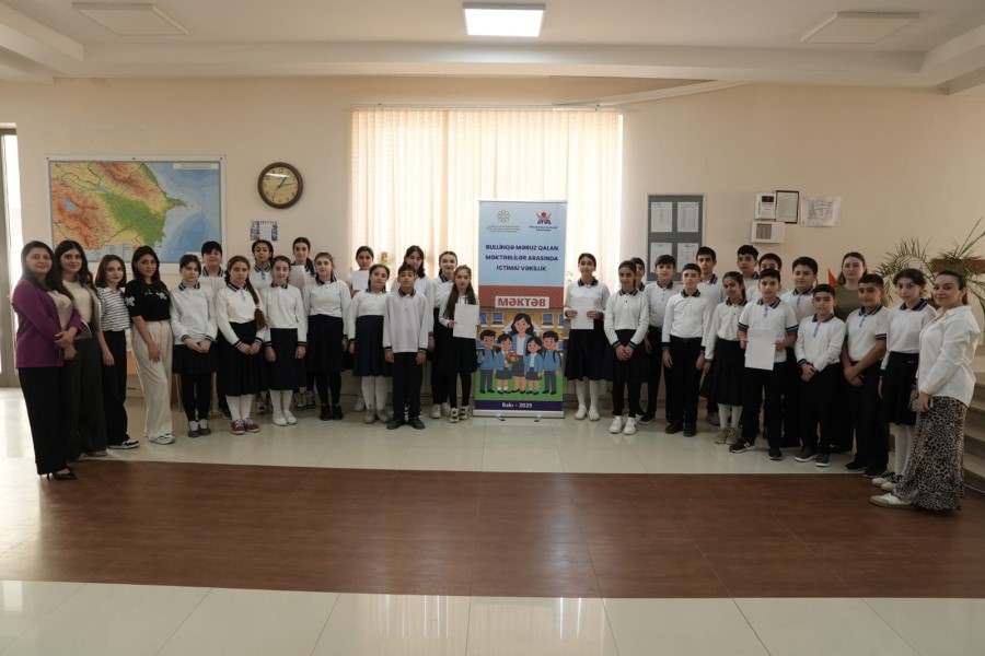 QHT “Bullinqə məruz qalan məktəblilər arasında ictimai vəkillik” layihəsi çərçivəsində tədbir keçirib - FOTOLAR