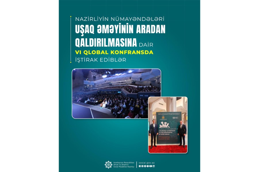 Nazirliyin nümayəndələri uşaq əməyinin aradan qaldırılmasına dair VI Qlobal Konfransda iştirak ediblər
