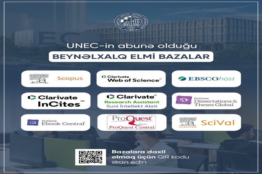 UNEC müəllim və tələbələri üçün beynəlxalq elmi bazalara çıxış imkanı yaradılıb