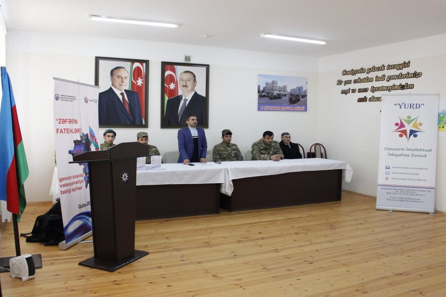 Qubada “Zəfərin fatehləri” adlı layihə çərçivəsində qazilərlə görüş keçirilib - FOTOLAR