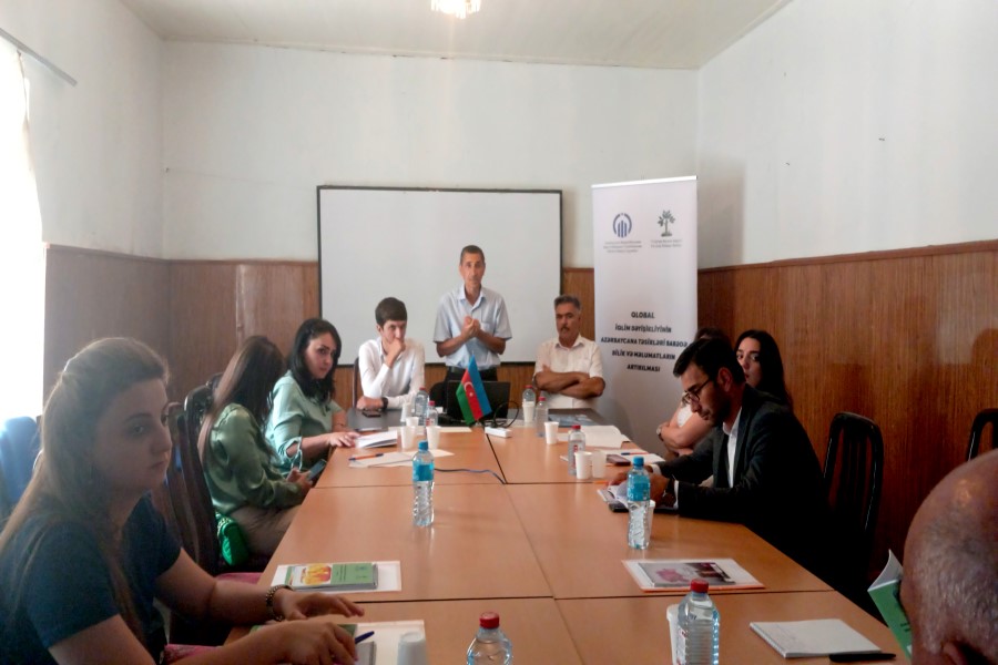 “Qlobal iqlim dəyişikliyinin Azərbaycana təsirləri barədə bilik və məlumatların artırılması” layihəsi çərçivəsində tədbir keçirilib - FOTO