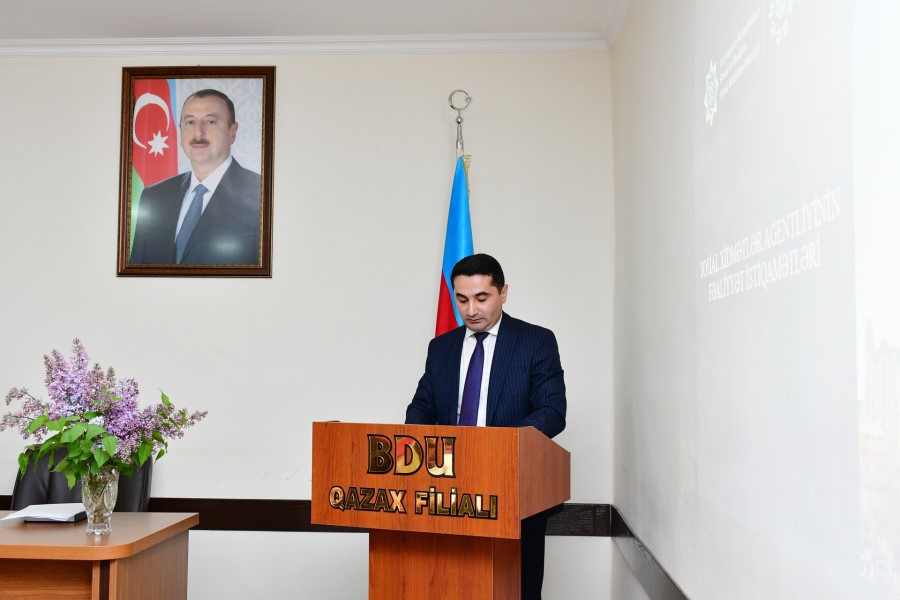 Sosial Xidmətlər Agentliyinin əməkdaşları “Sosial iş” ixtisası üzrə təhsil alan tələbələrlə görüşüblər - FOTOLAR