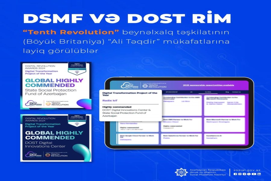 DSMF və DOST RİM Böyük Britaniyada yerləşən “Tenth Revolution” beynəlxalq təşkilatının “Ali Təqdir” mükafatlarına layiq görülüblər