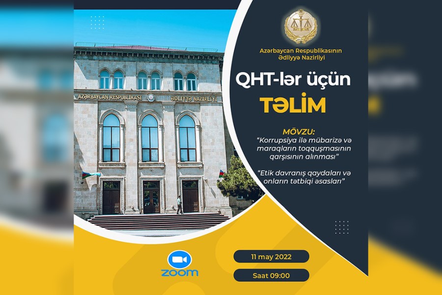 Ədliyyə Nazirliyinin təşkilatçılığı ilə QHT-lər üçün təlim keçirilir
