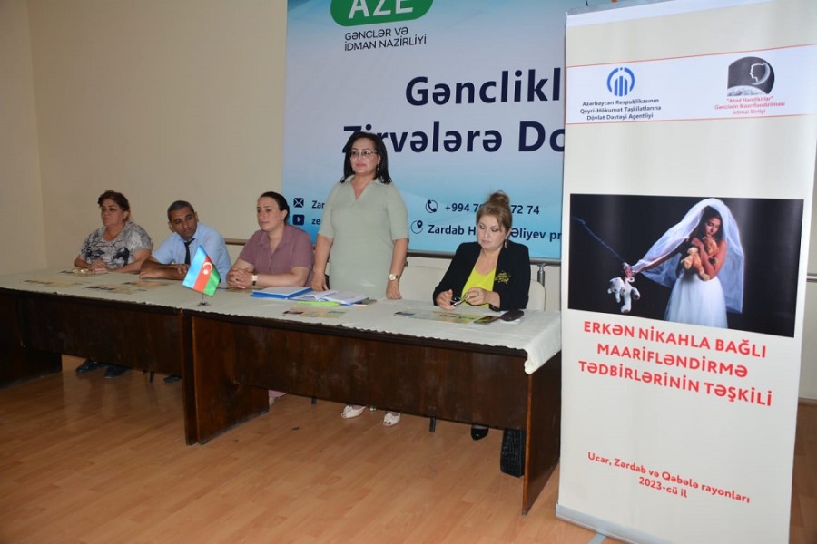 Zərdabda erkən nikahla bağlı maarifləndirmə tədbiri keçirilib - FOTOLAR