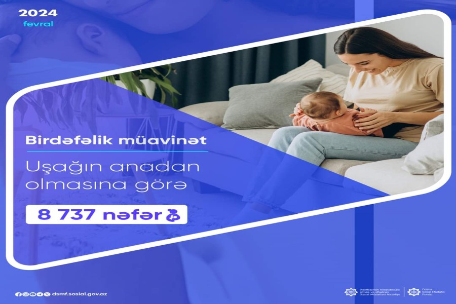Uşağın anadan olmasına görə - 8 737 birdəfəlik müavinət