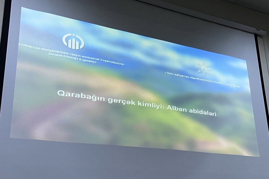 “Qarabağın gerçək kimliyi: Alban abidələri” layihəsi çərçivəsində görüş - FOTOLAR