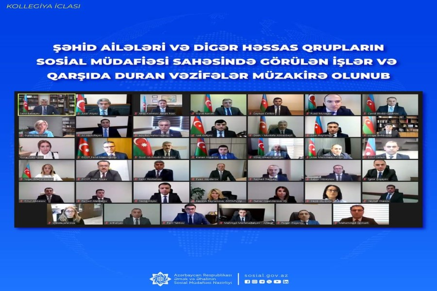 Şəhid ailələri və digər həssas qrupların sosial müdafiəsi sahəsində görülən işlər və qarşıda duran vəzifələr müzakirə olunub