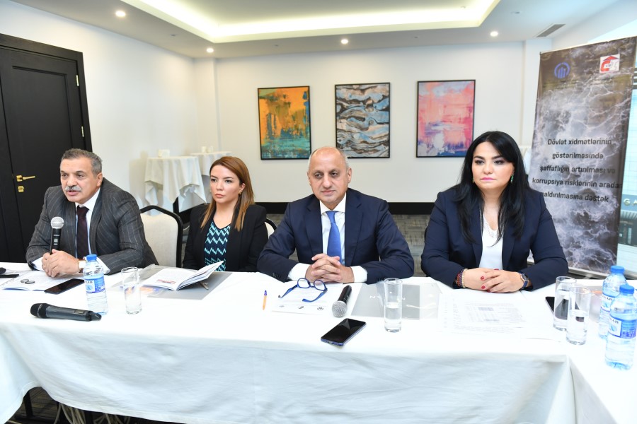 Dövlət xidmətlərin təqdim edilməsi səviyyəsinin müəyyənləşdirilməsi üzrə monitorinq hesabatının təqdimatı keçirilib - FOTO