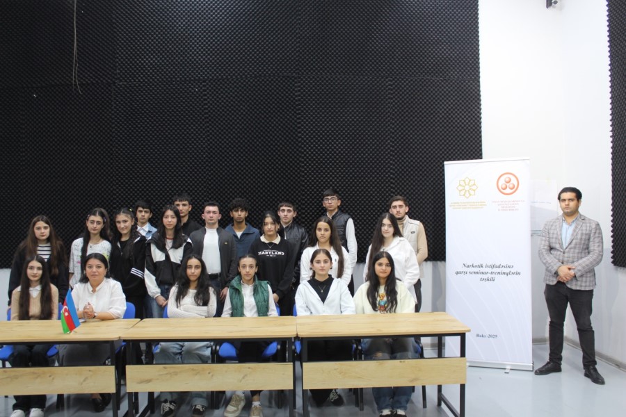 “Narkotik istifadəsinə qarşı seminar-treninqlərin təşkili” layihəsi çərçivəsində son tədbir keçirilib - FOTOLAR