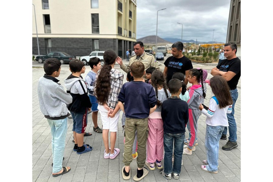 BMT-nin Uşaq Fondu Kəlbəcər, Laçın və Füzuli rayonlarında öz evlərinə qayıtmış uşaqlarla görüşüb - FOTOLAR
