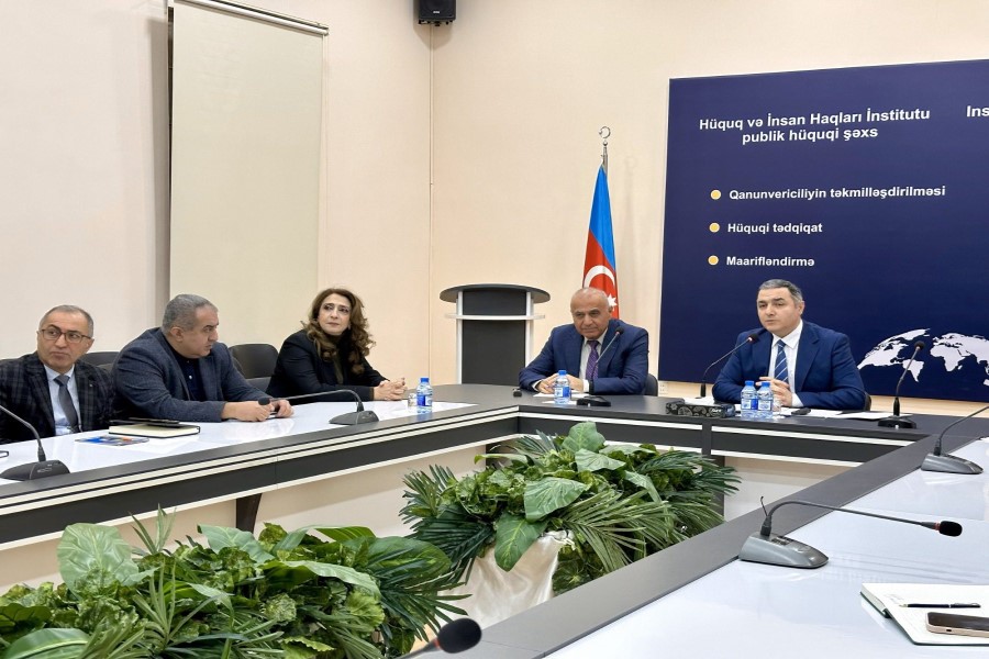 Hüquq və İnsan Haqları İnstitutunda ötən ilin yekunlarına həsr olunmuş görüş keçirilib - FOTOLAR