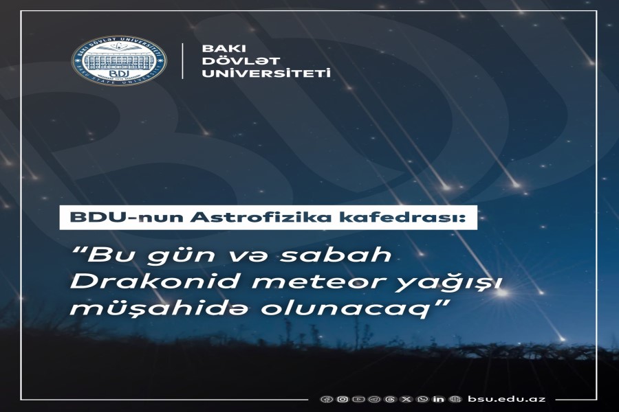 Bu gün və sabah Drakonid meteor yağışı müşahidə olunacaq