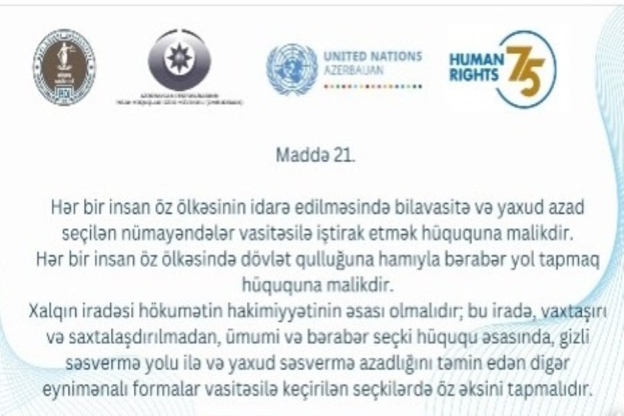 Xalqın iradəsi hökumətin hakimiyyətinin əsası olmalıdır - VİDEO