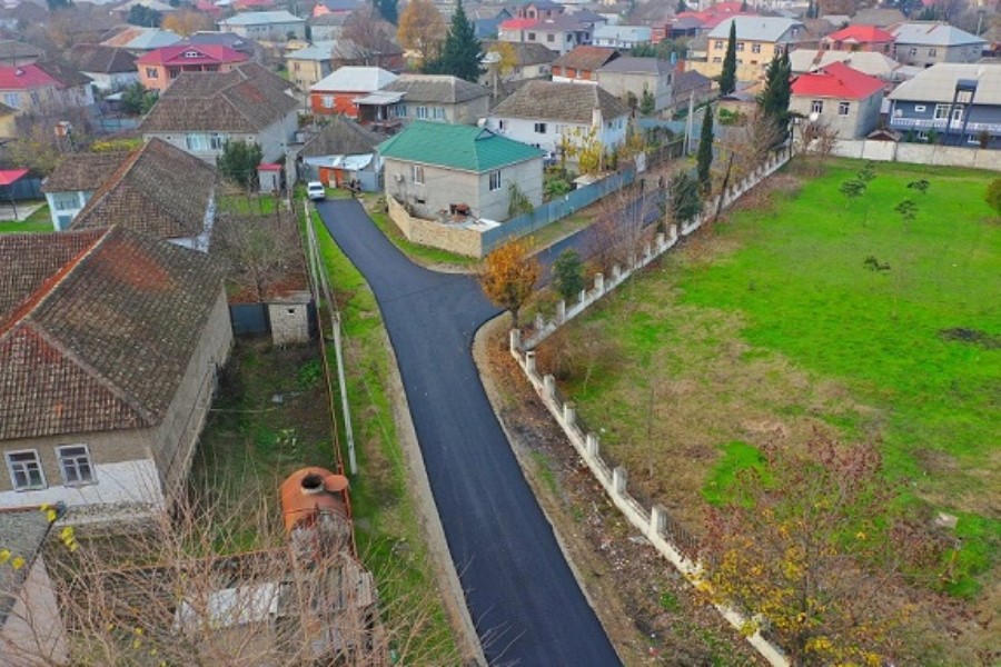 Masallı şəhərində 9 küçəyə asfalt döşənib
