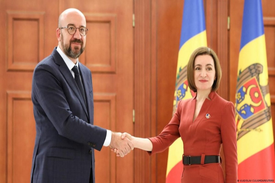 Moldova prezidenti Sandu Kişinyovda Avropa İttifaqı Şurasının sədri Mişel ilə görüşüb - ÖZƏL
