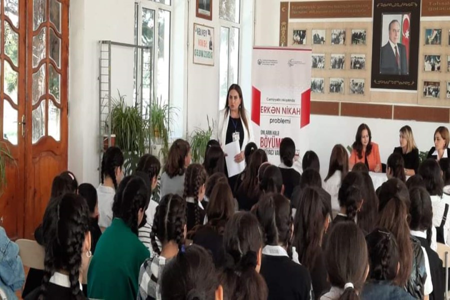 "Cəmiyyətin inkişafında erkən nikah problemi" layihəsinin ilk tədbiri baş tutdu