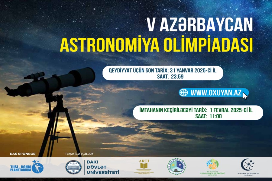 V Azərbaycan Astronomiya Olimpiadasının seçim mərhələsi keçiriləcək