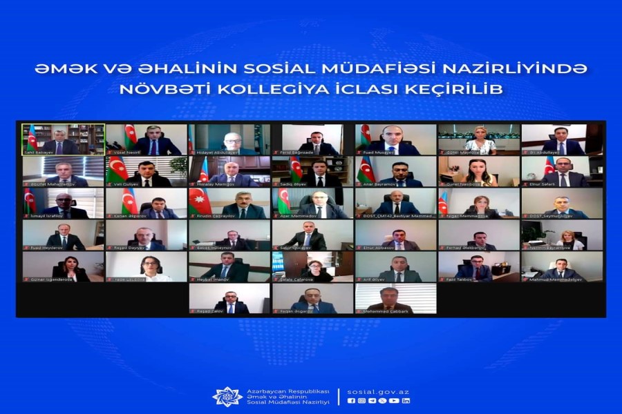 Əmək və Əhalinin Sosial Müdafiəsi Nazirliyində növbəti kollegiya iclası keçirilib