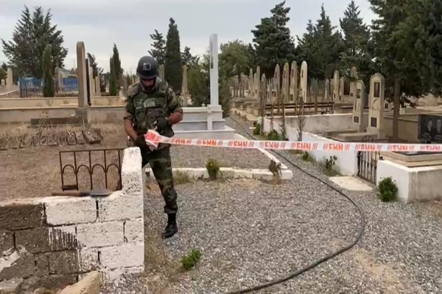 Xəzər rayonu ərazisində hərbi sursatın basdırılması barədə məlumat daxil olub